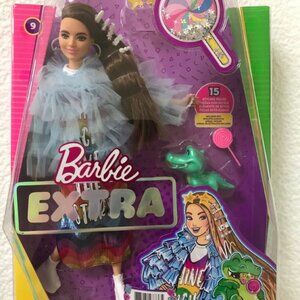Barbie Extra Doll & Accessories with Long Brunette Hair